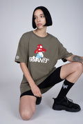 Polera Manga Corta Pitufos Mushroom Verde ERRANTE