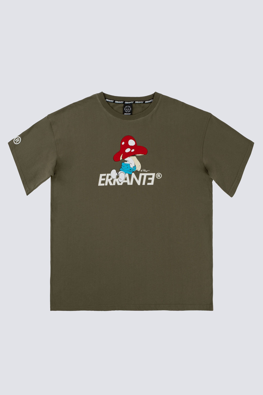 Polera Manga Corta Pitufos Mushroom Verde ERRANTE