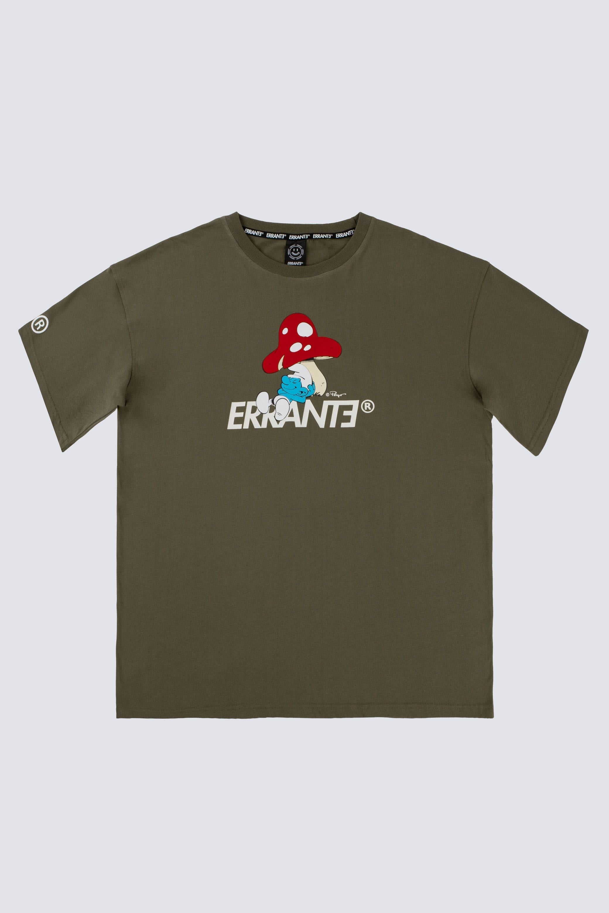 Polera Manga Corta Pitufos Mushroom Verde ERRANTE