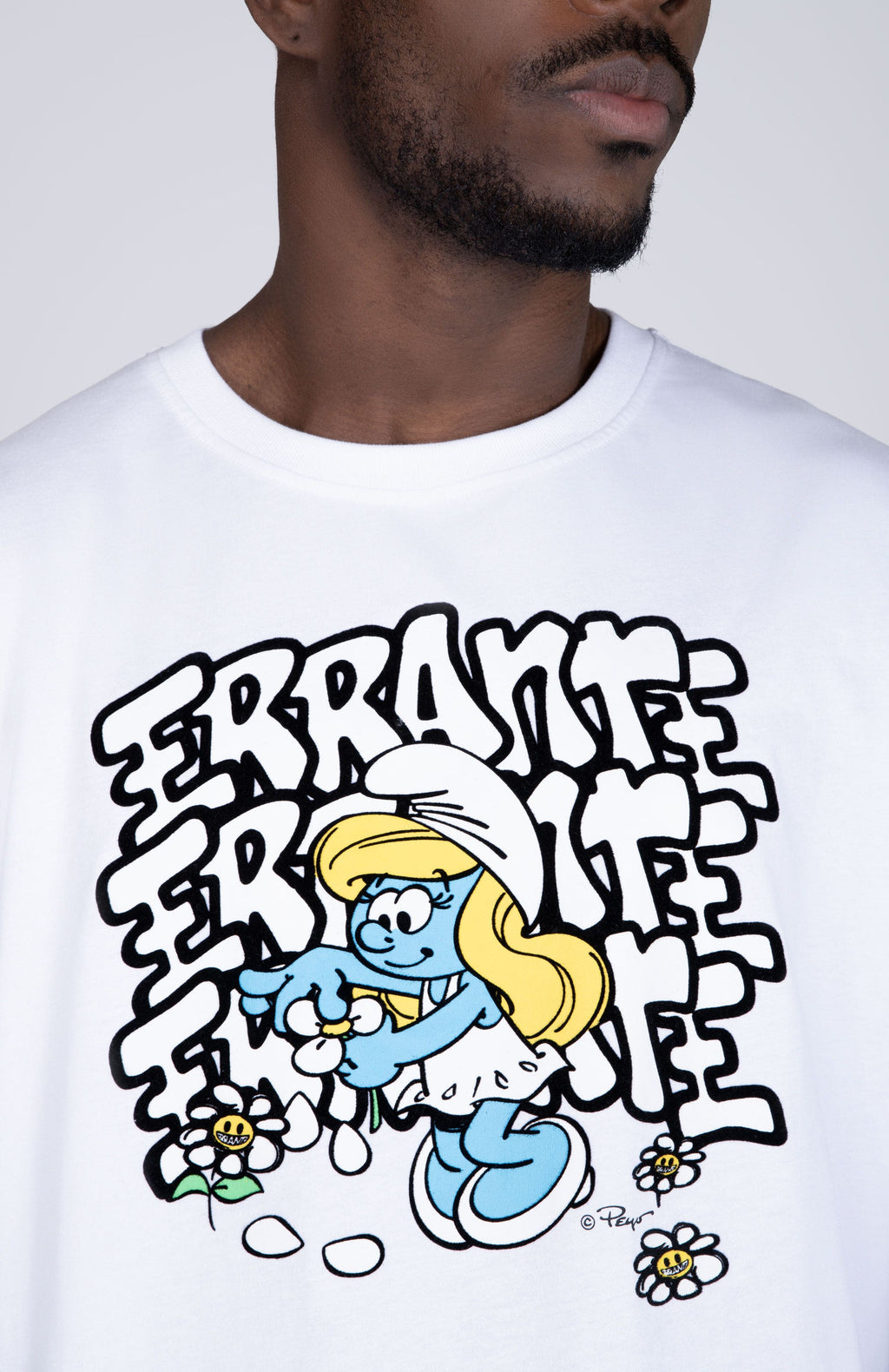 Polera Manga Corta Pitufos Smufette Blanco ERRANTE