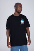 Polera Manga Corta Pitufos Papasmurf Negro ERRANTE