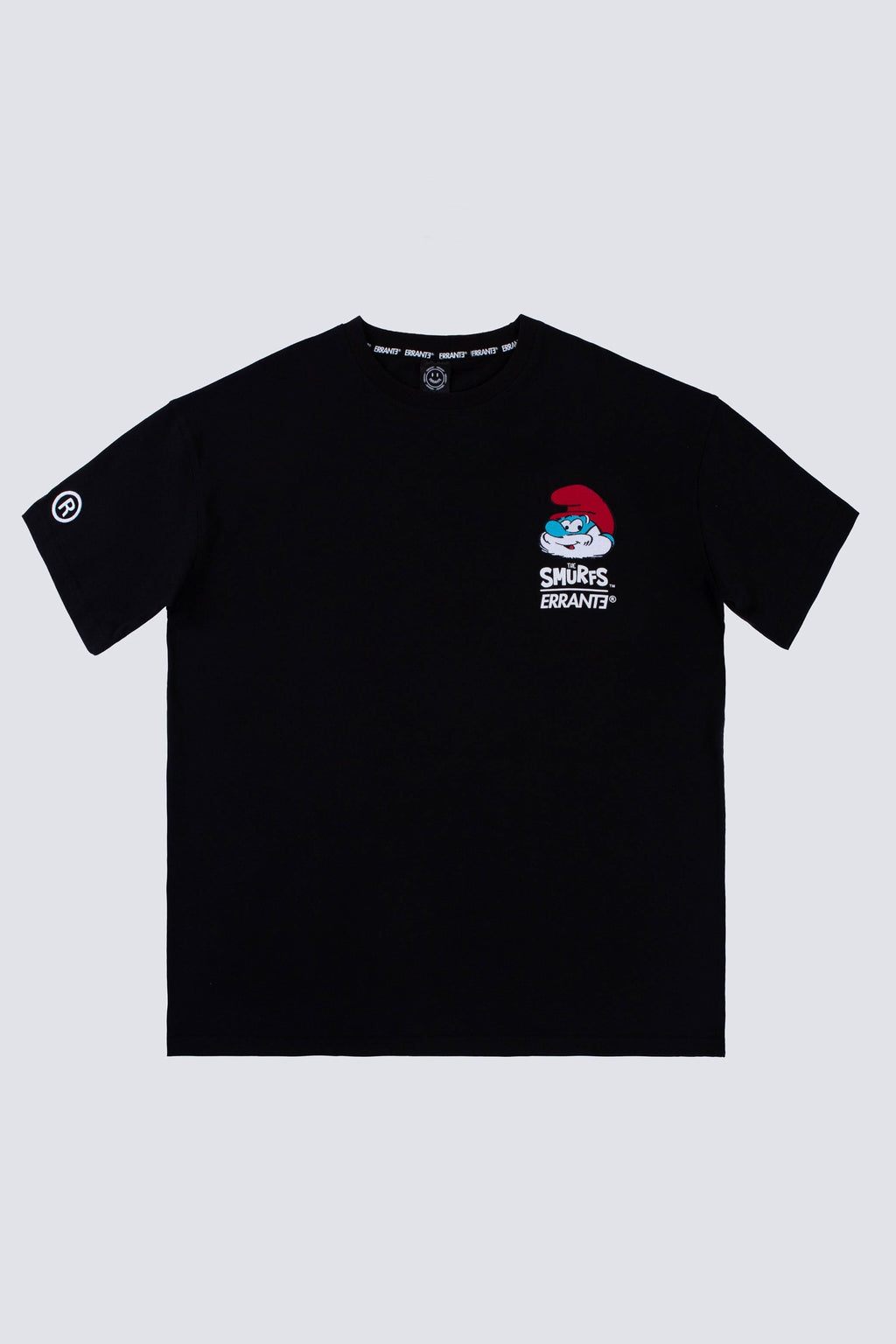 Polera Manga Corta Pitufos Papasmurf Negro ERRANTE