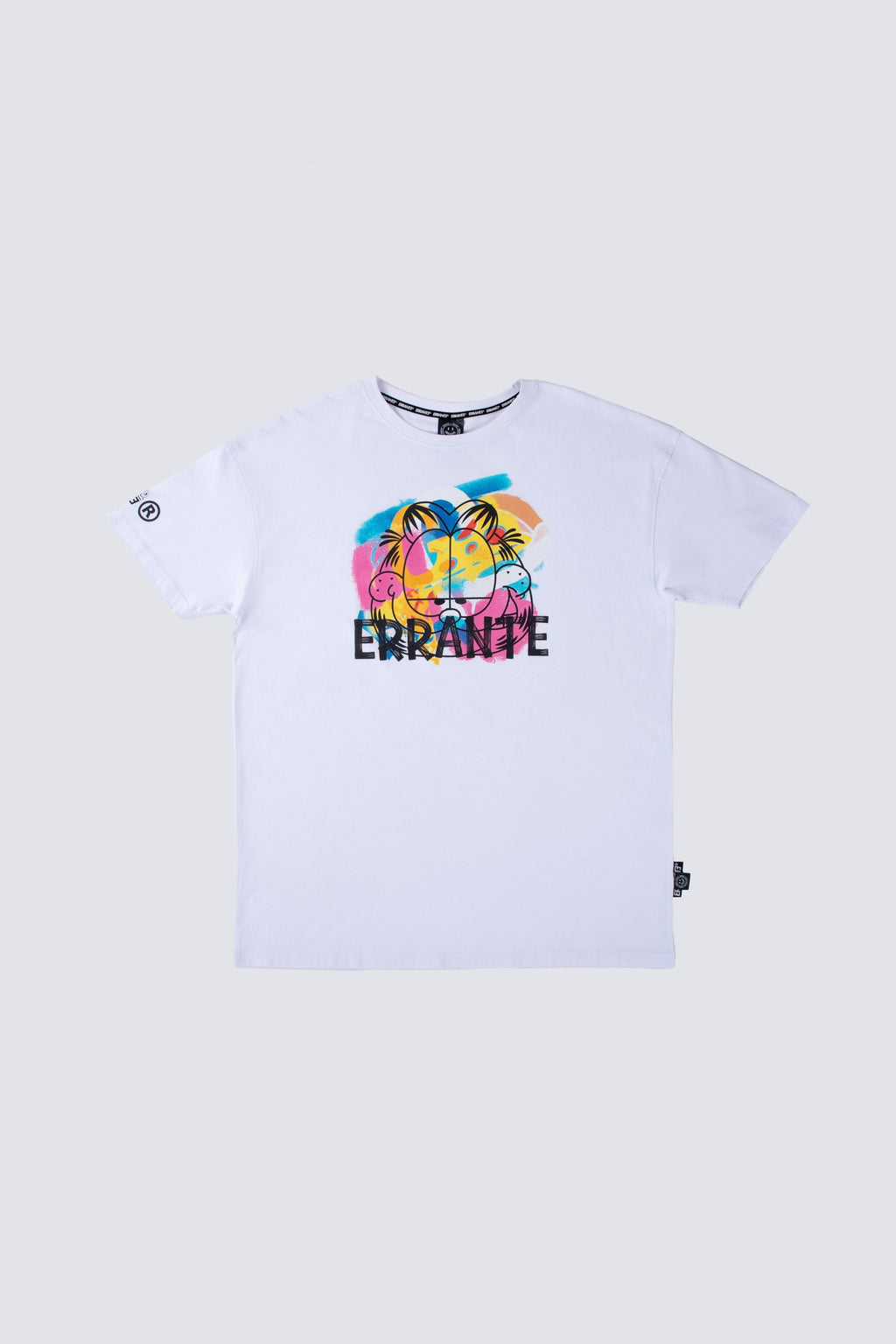 Polera Manga Corta Garfield Rainbow Blanco ERRANTE