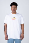 Polera Manga Corta Garfield Streetfood Blanco ERRANTE