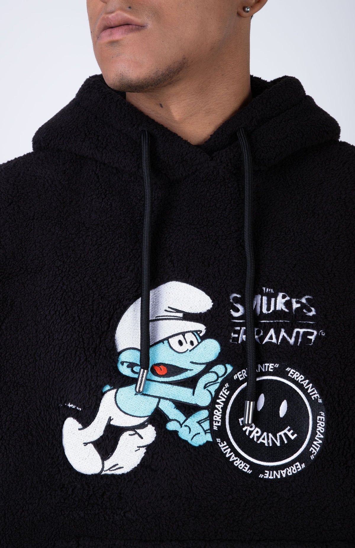 Poleron Polar Hood Pitufos Softchilly Negro ERRANTE