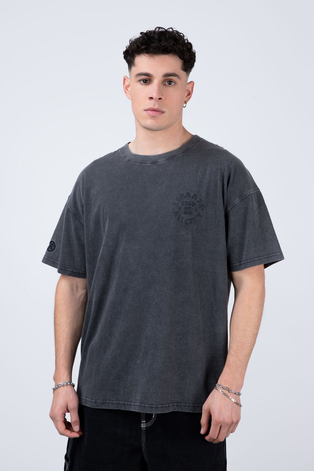 Polera Manga Corta Meltdown Gris