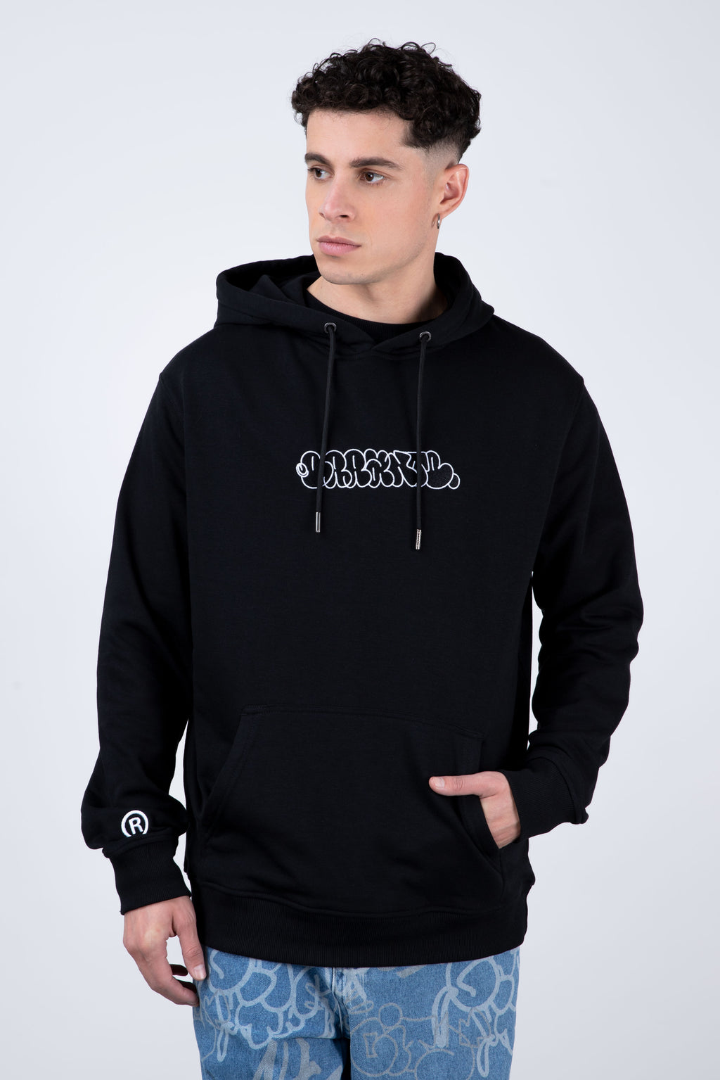 Poleron Con Cuello Graffo Negro