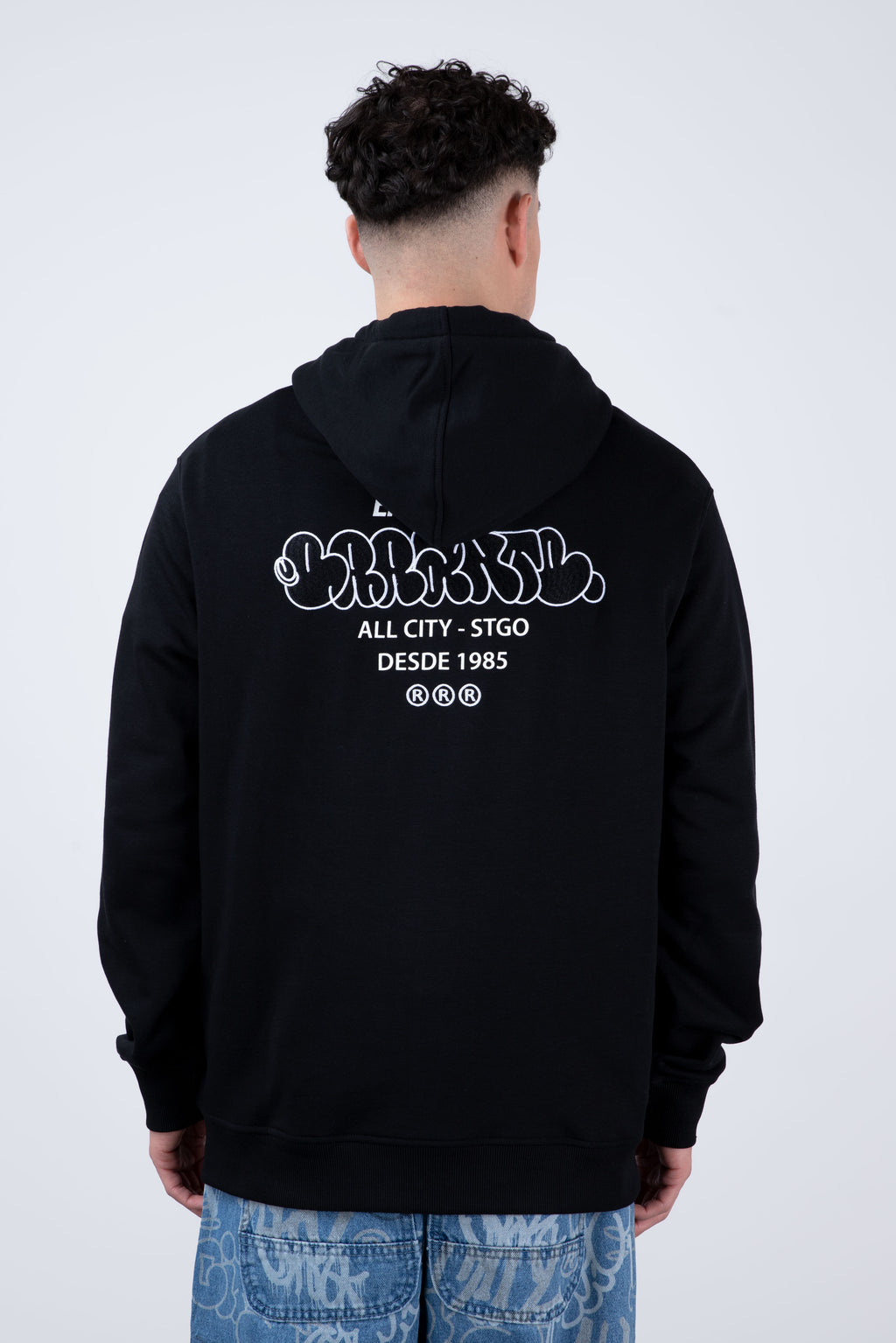 Poleron Con Cuello Graffo Negro