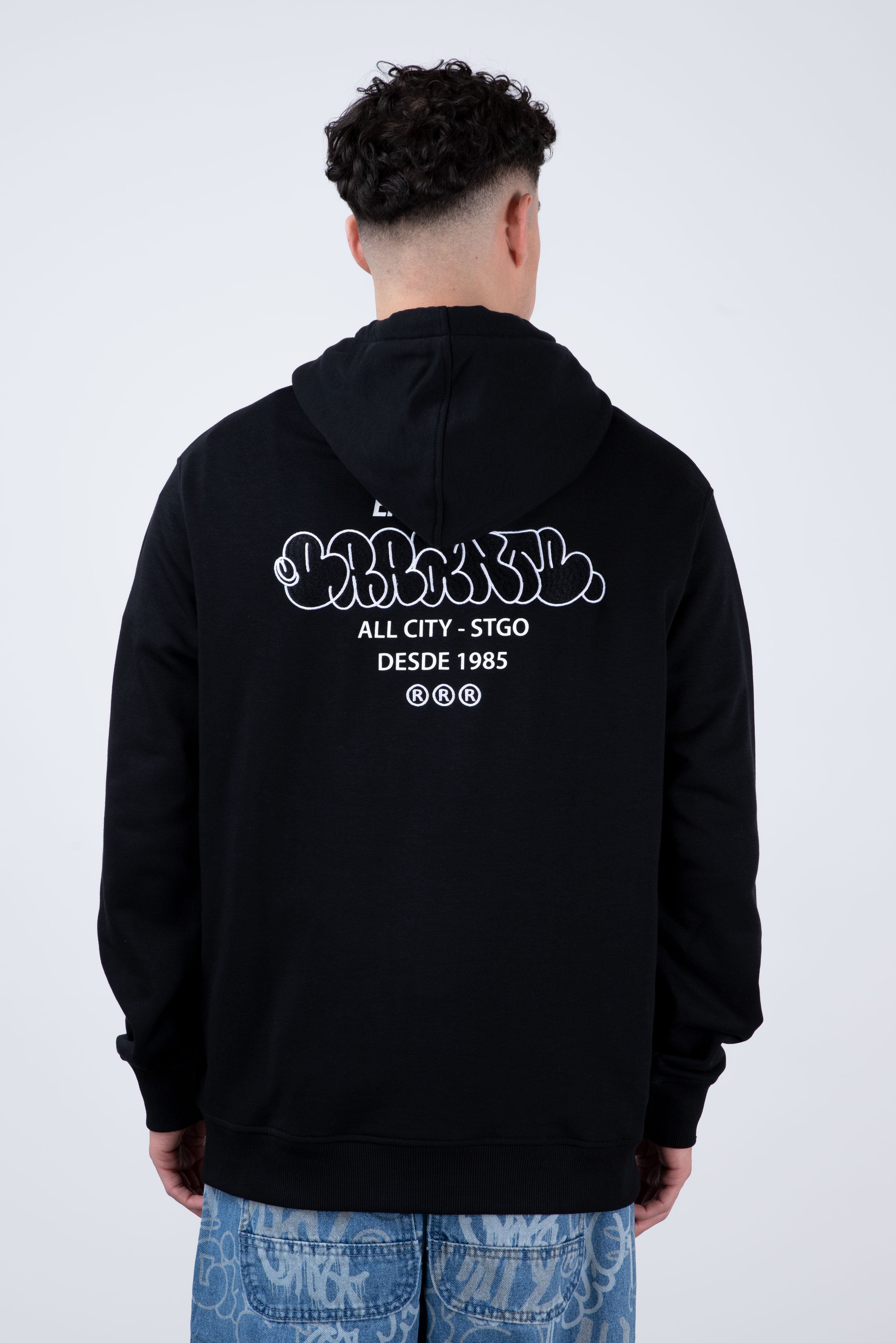 Poleron Con Cuello Graffo Negro