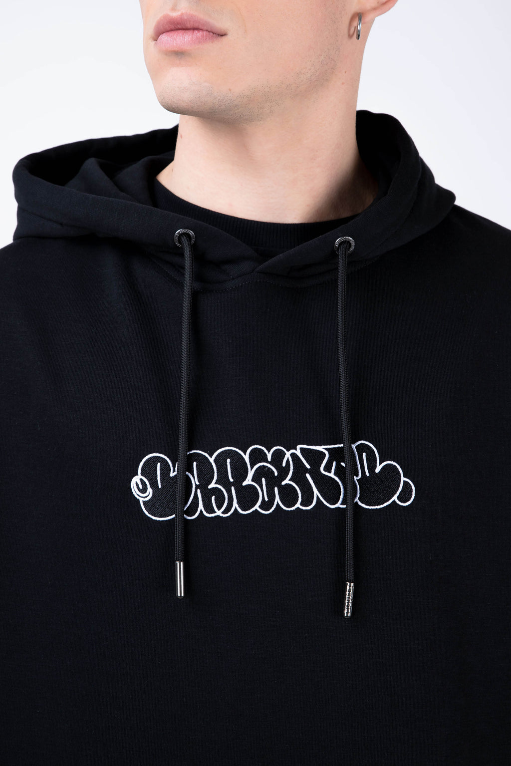 Poleron Con Cuello Graffo Negro