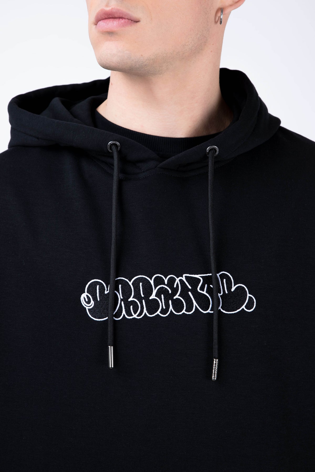 Poleron Con Cuello Graffo Negro