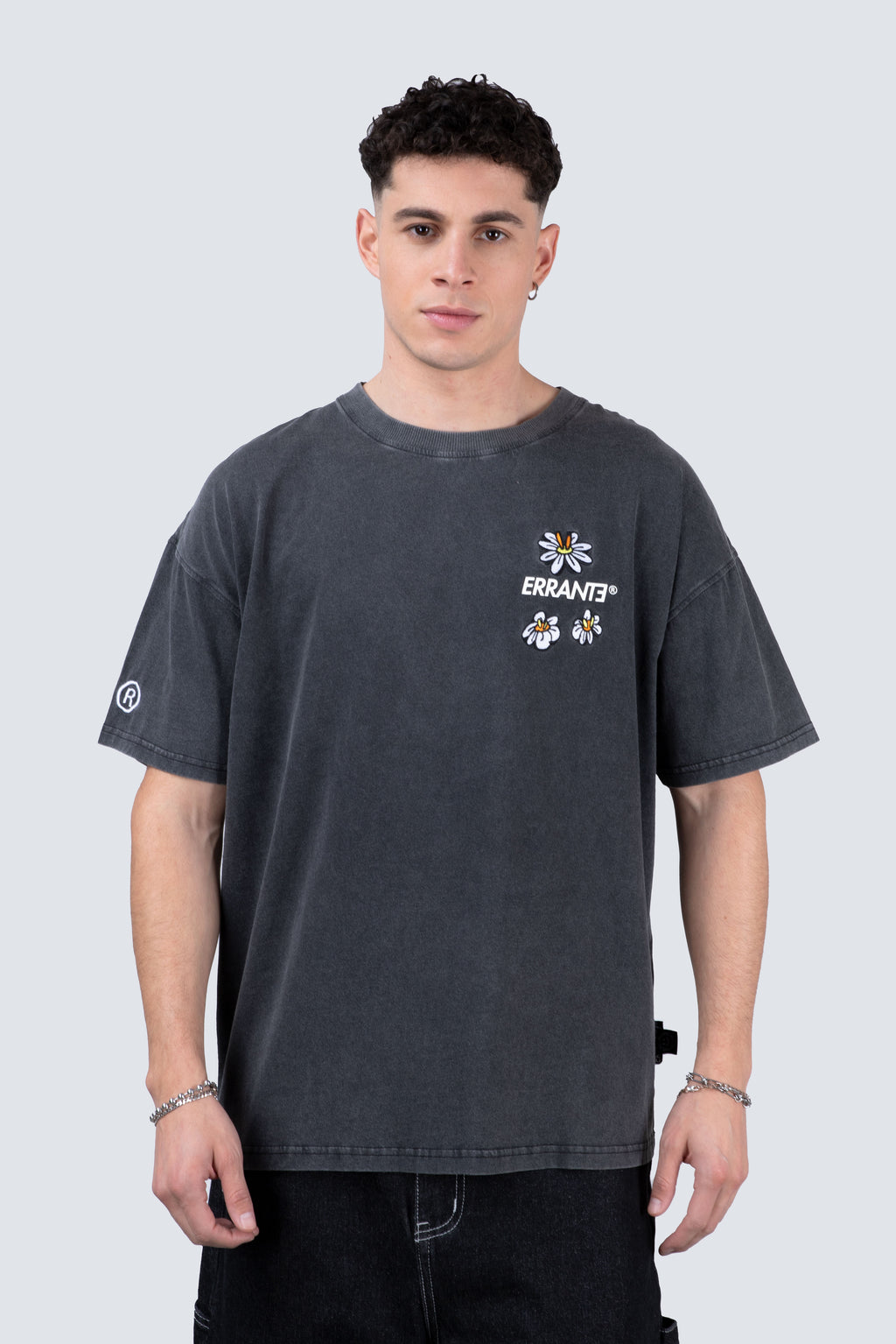 Polera Manga Corta Daisypot Gris