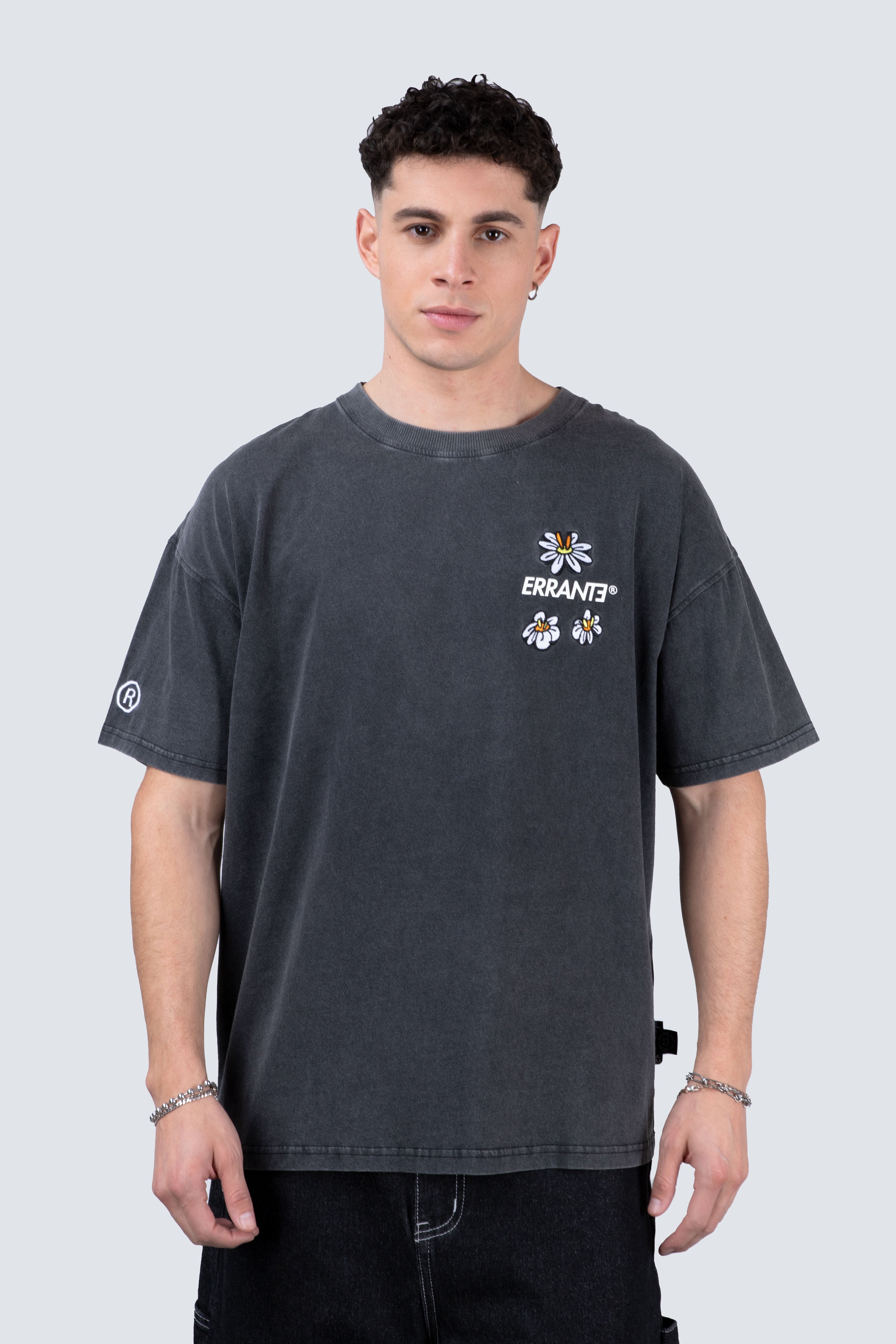 Polera Manga Corta Daisypot Gris