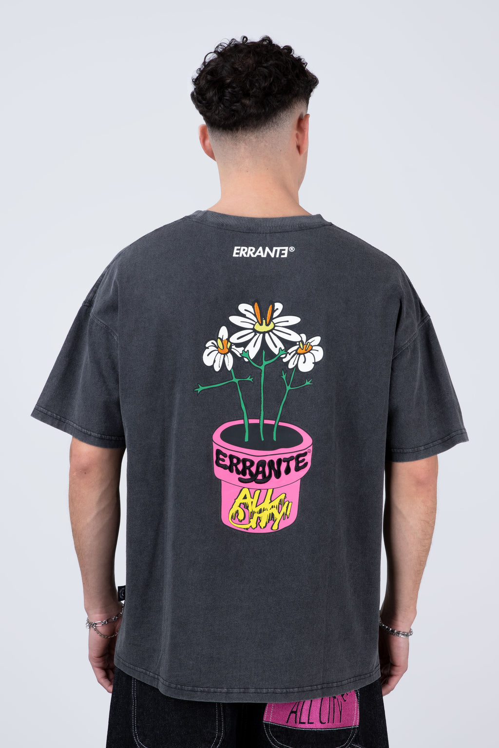 Polera Manga Corta Daisypot Gris