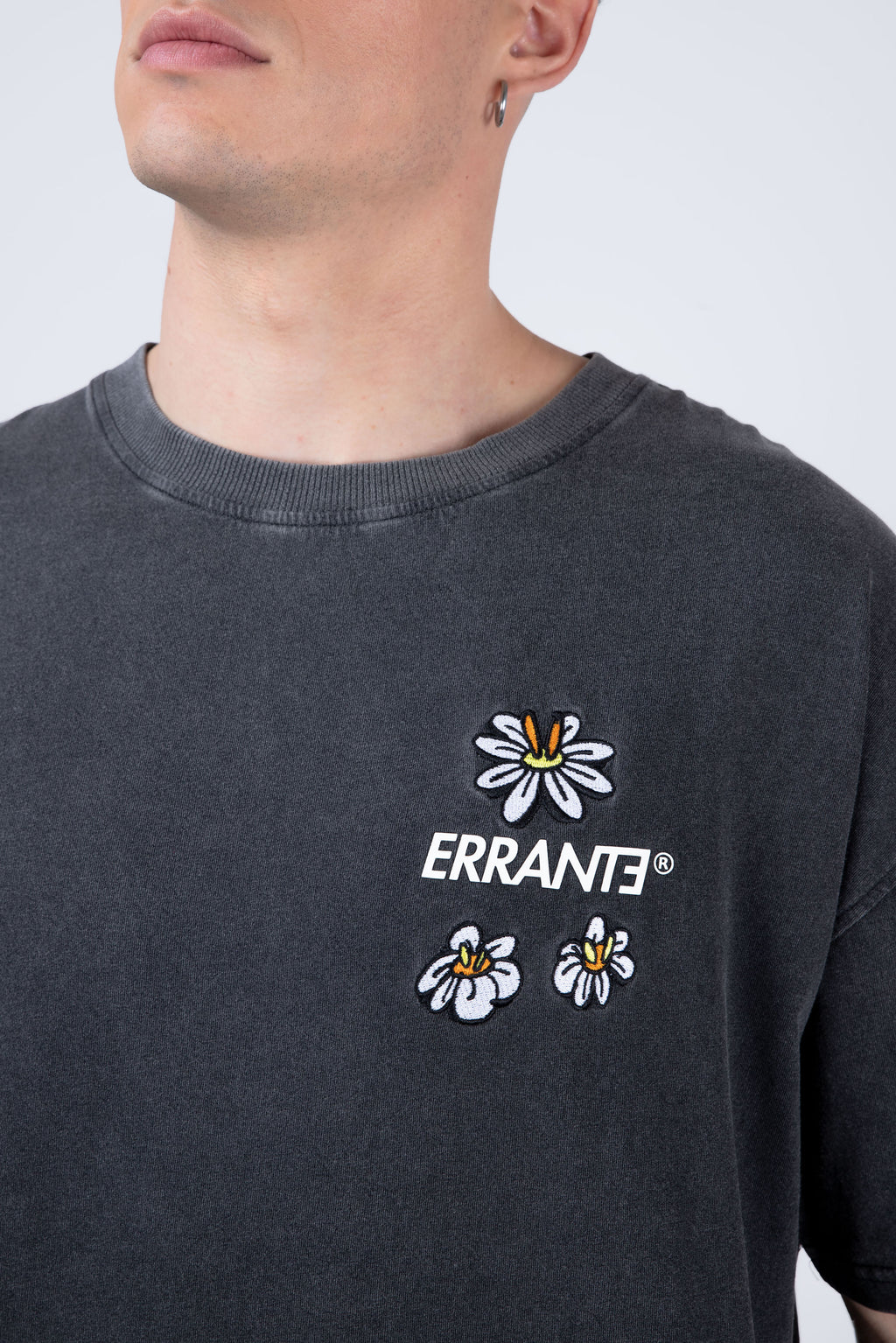 Polera Manga Corta Daisypot Gris