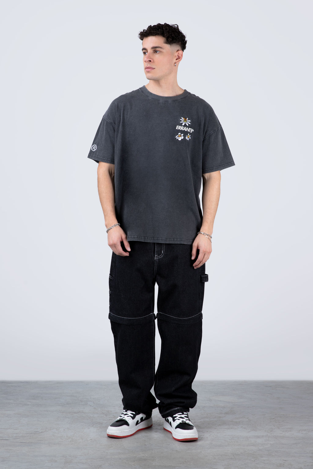 Polera Manga Corta Daisypot Gris