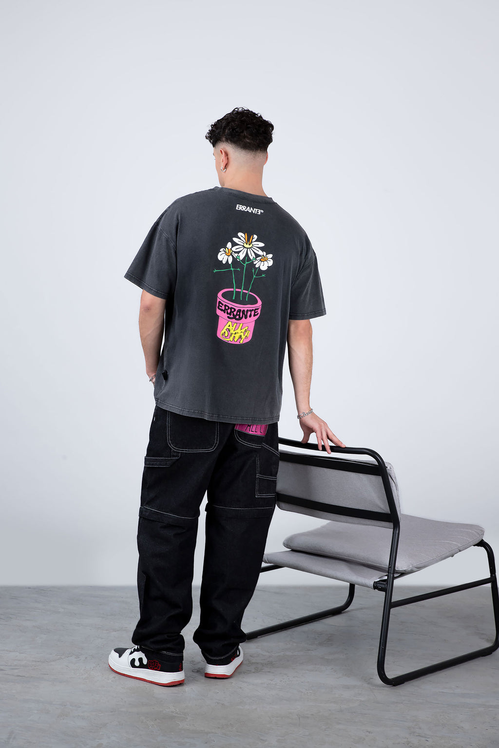 Polera Manga Corta Daisypot Gris