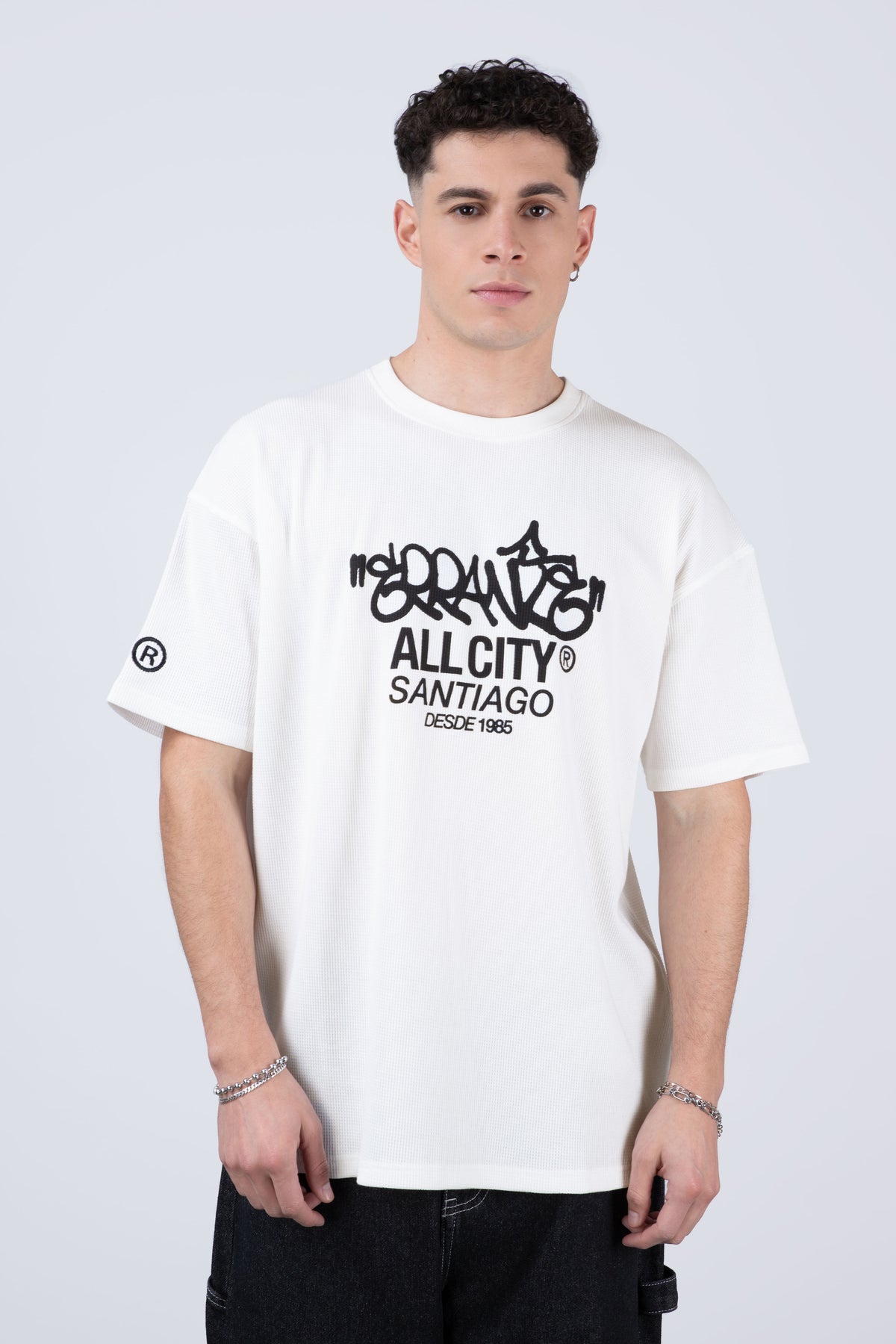 Polera Manga Corta Lowwaffle Beige