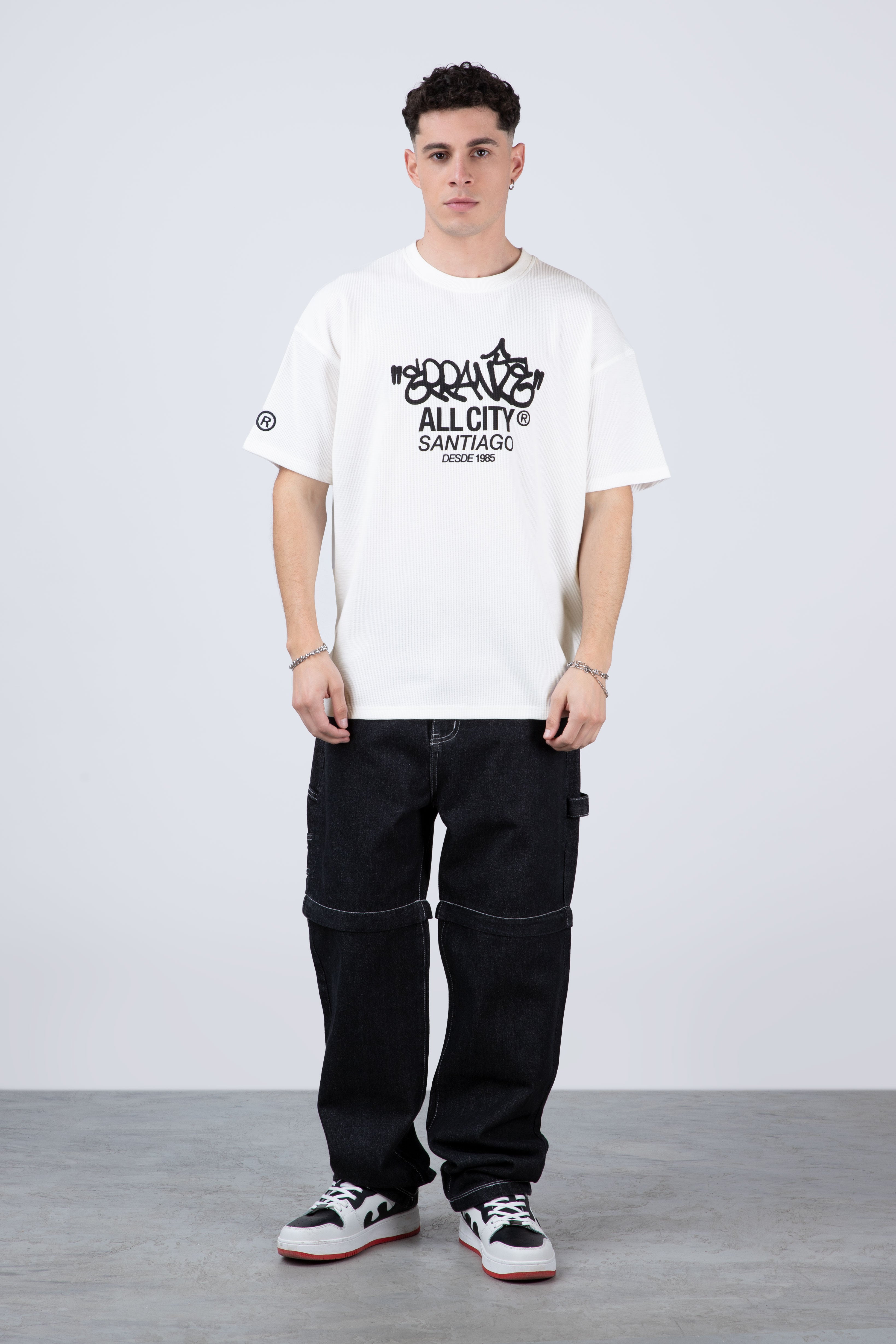 Polera Manga Corta Lowwaffle Beige