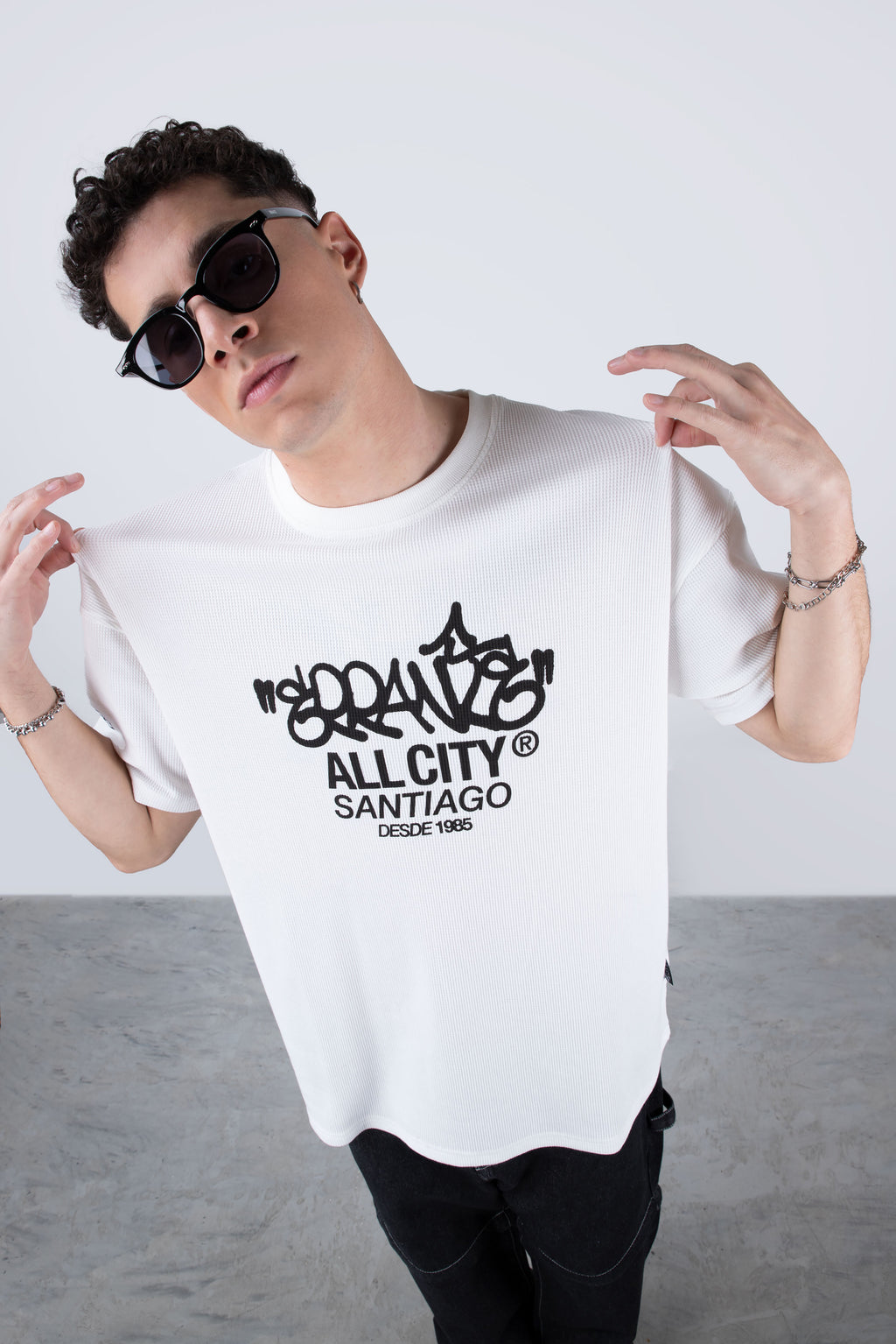 Polera Manga Corta Lowwaffle Beige