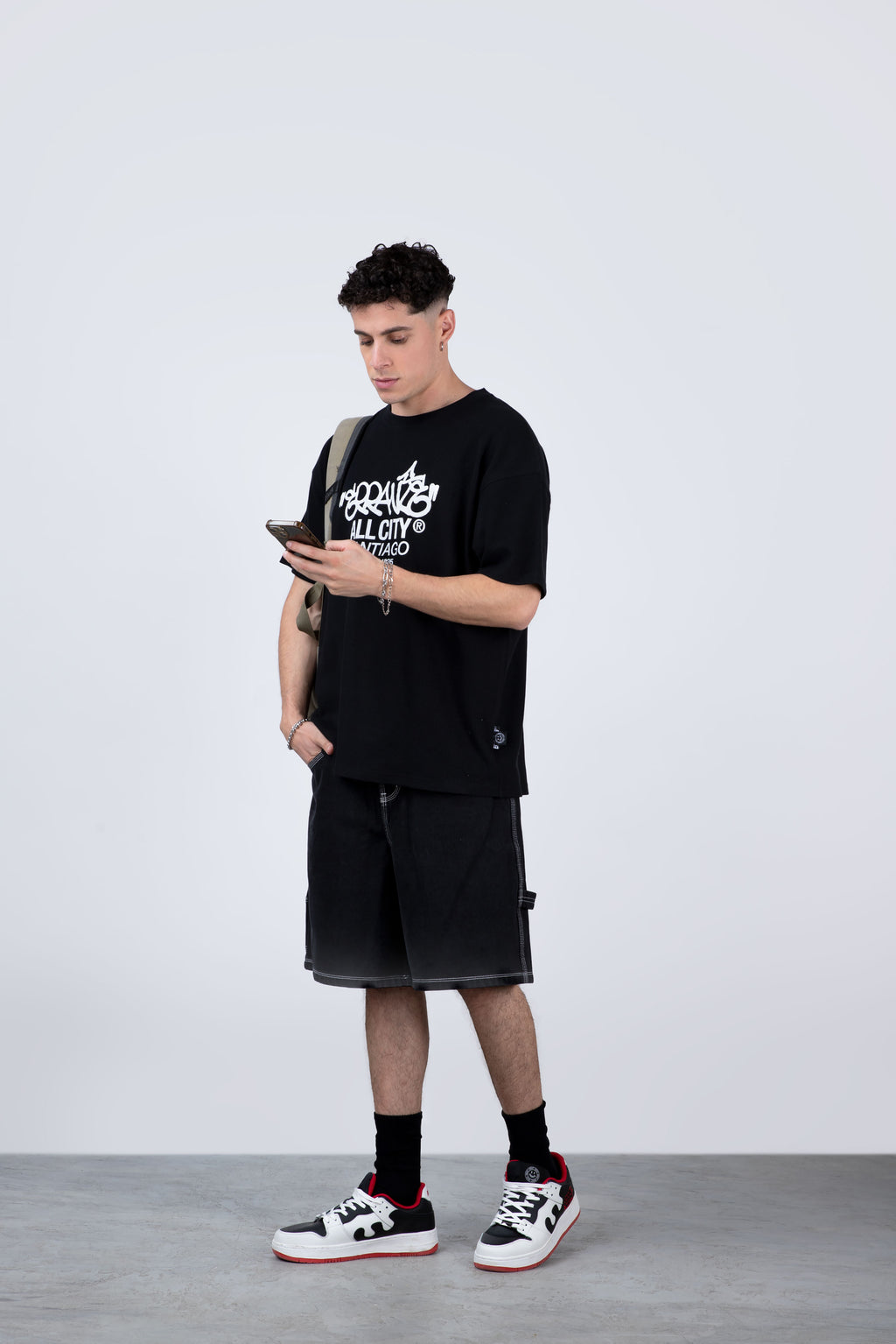 Polera Manga Corta Lowwaffle Negro