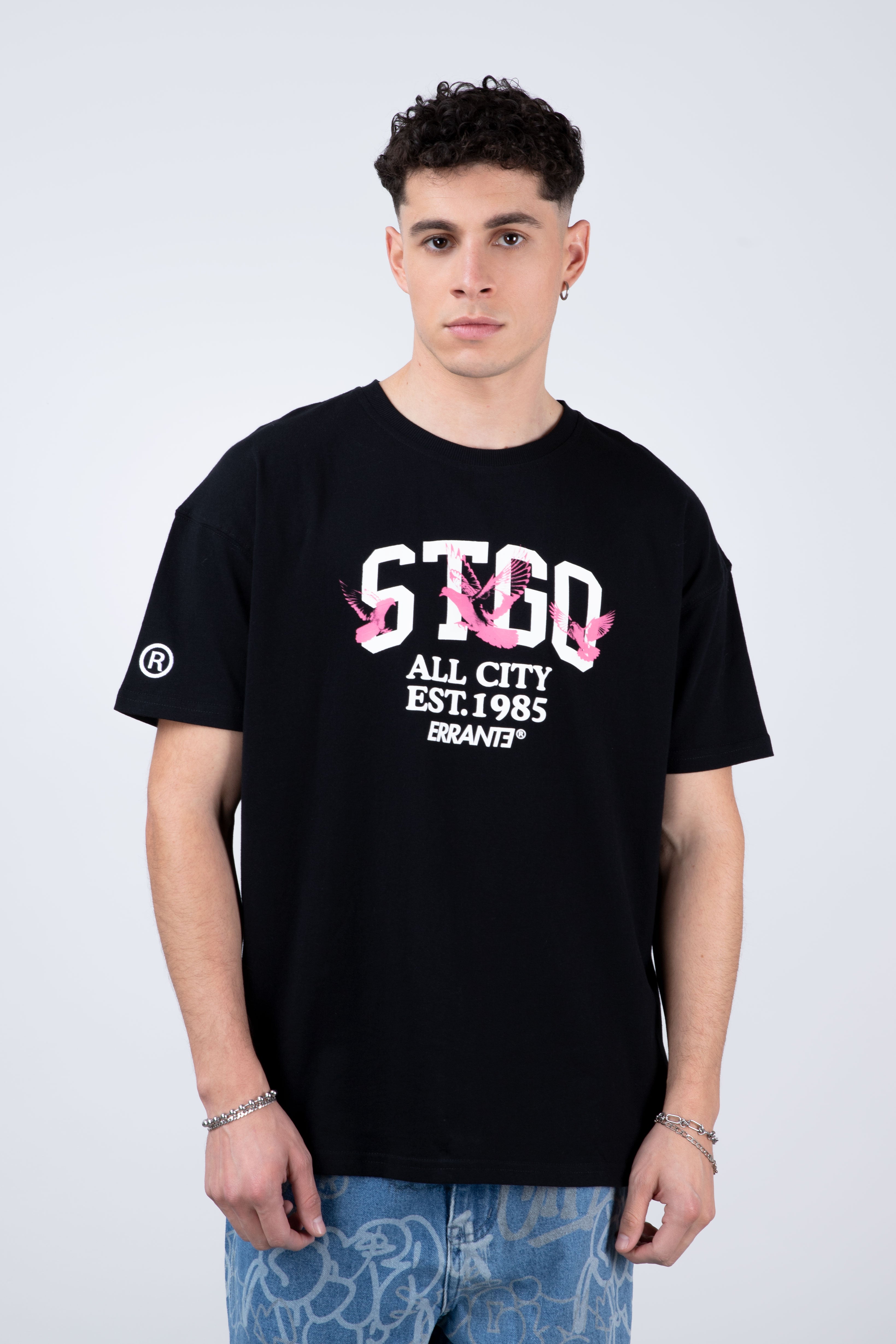 Polera Manga Corta Stgoborn Negro