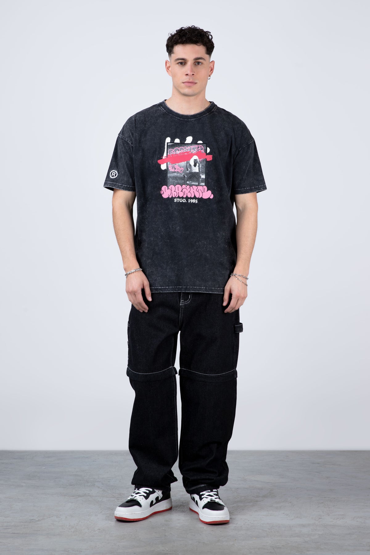 Polera Manga Corta Tagcity Gris