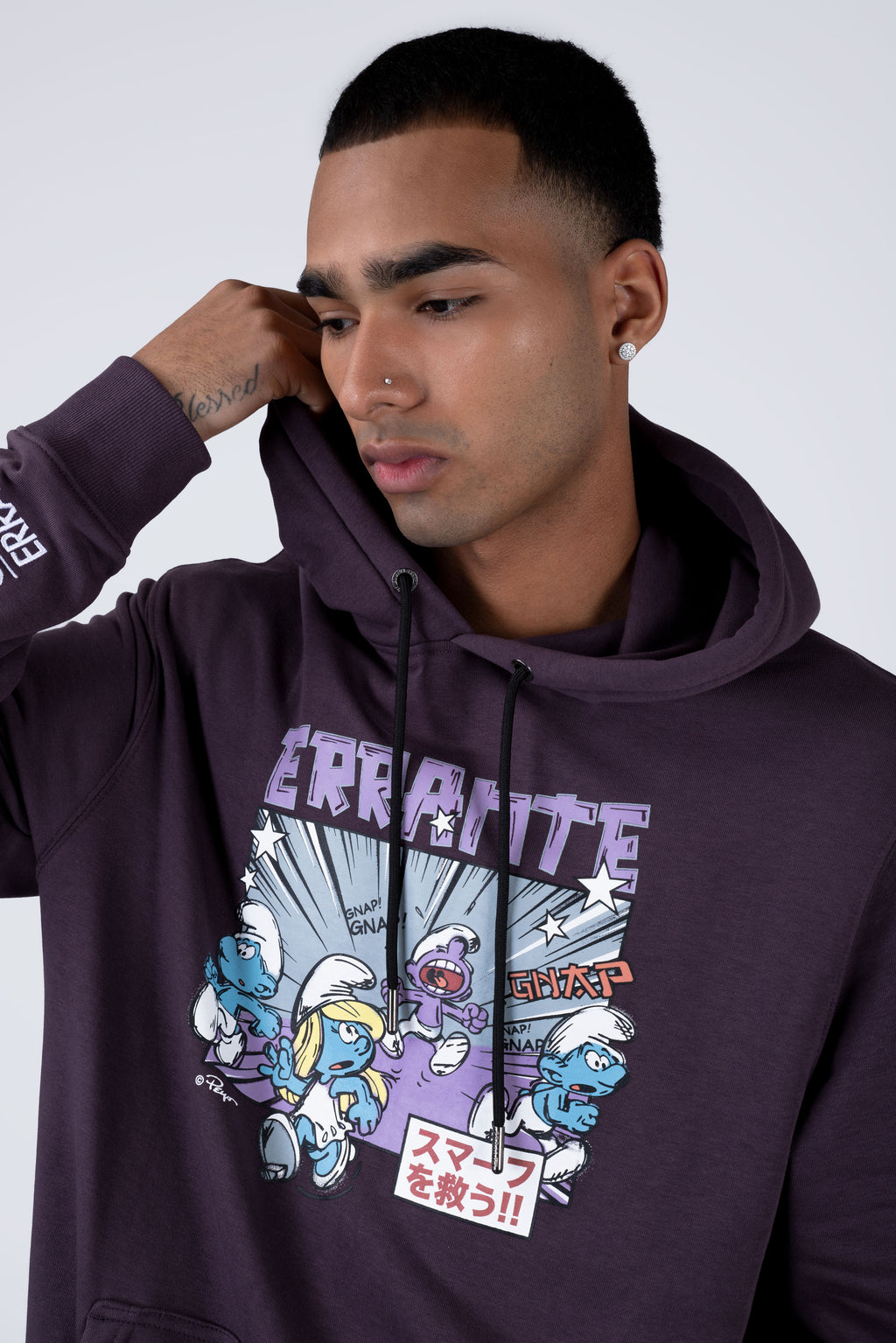 Poleron Con Cuello Pitufos Villageaware Morado