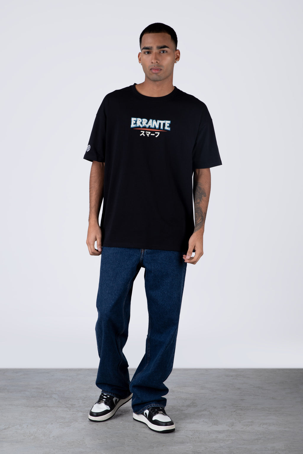 Polera Manga Corta Pitufos Gargattack Negro