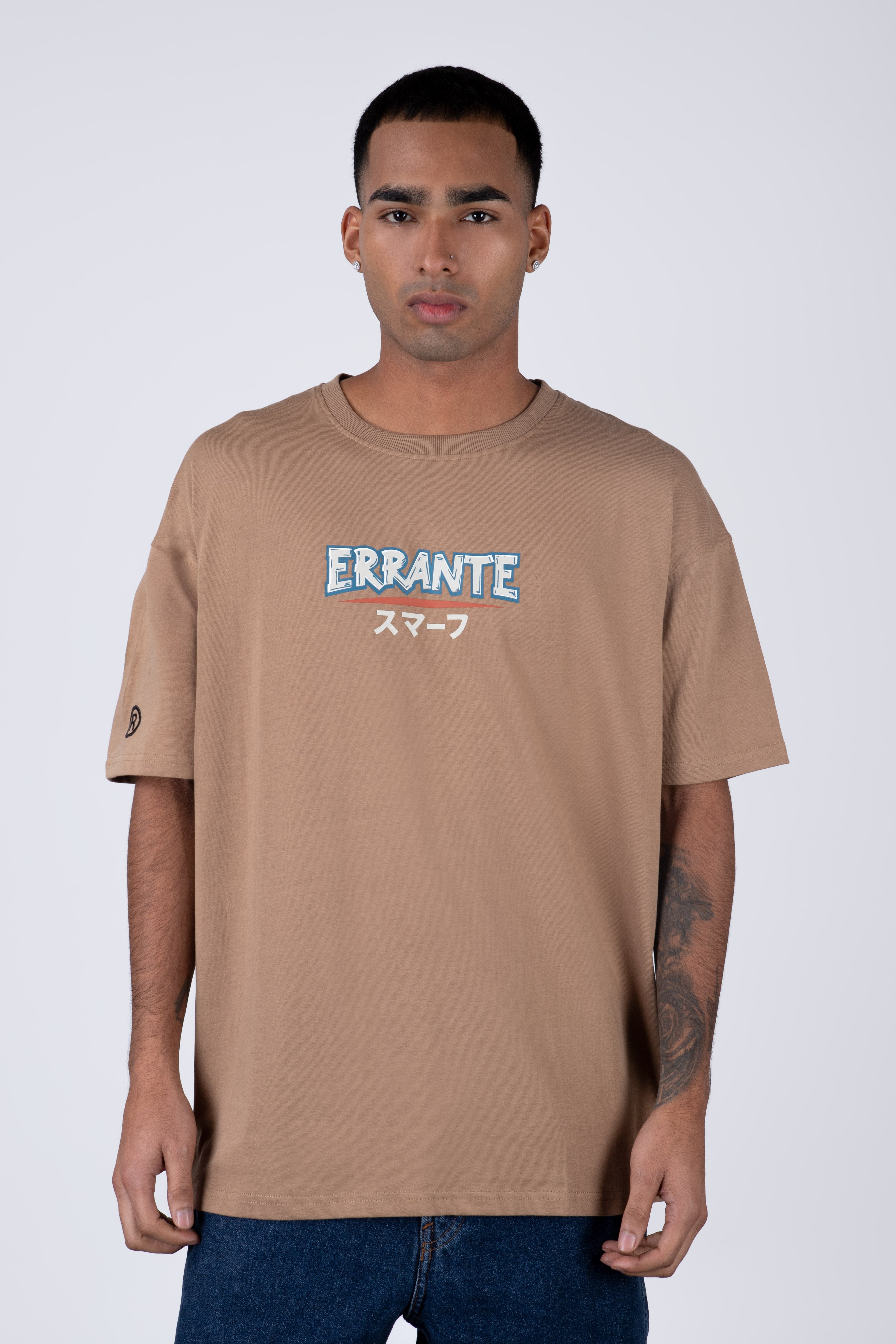 Polera Manga Corta Pitufos Gargattack Beige