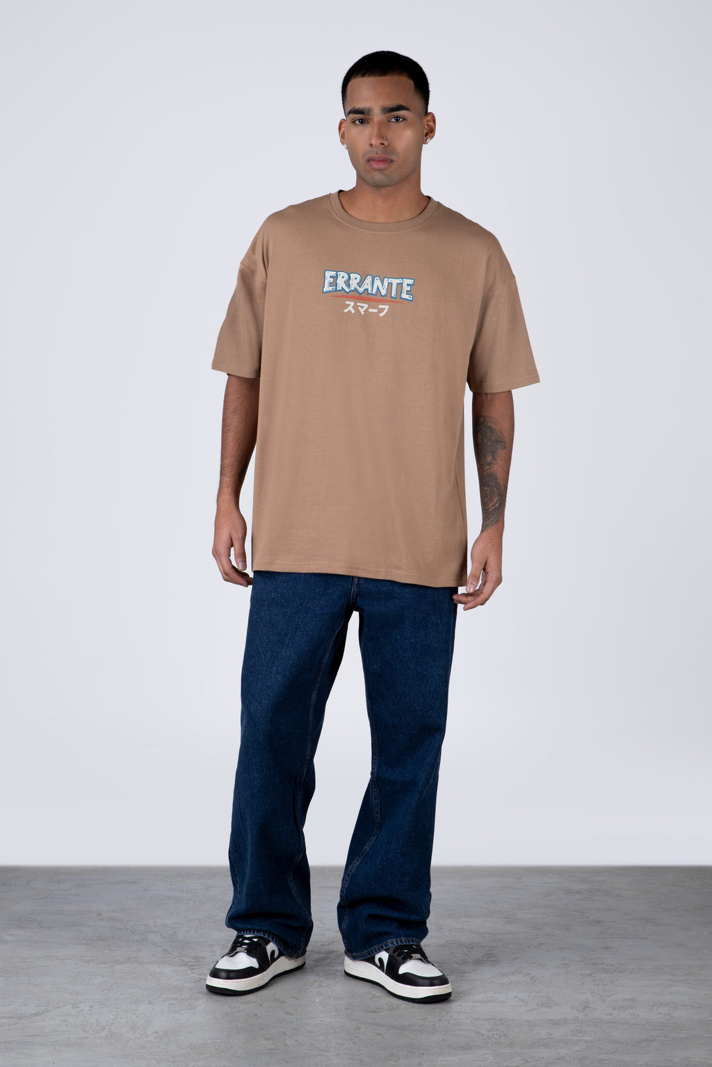Polera Manga Corta Pitufos Gargattack Beige
