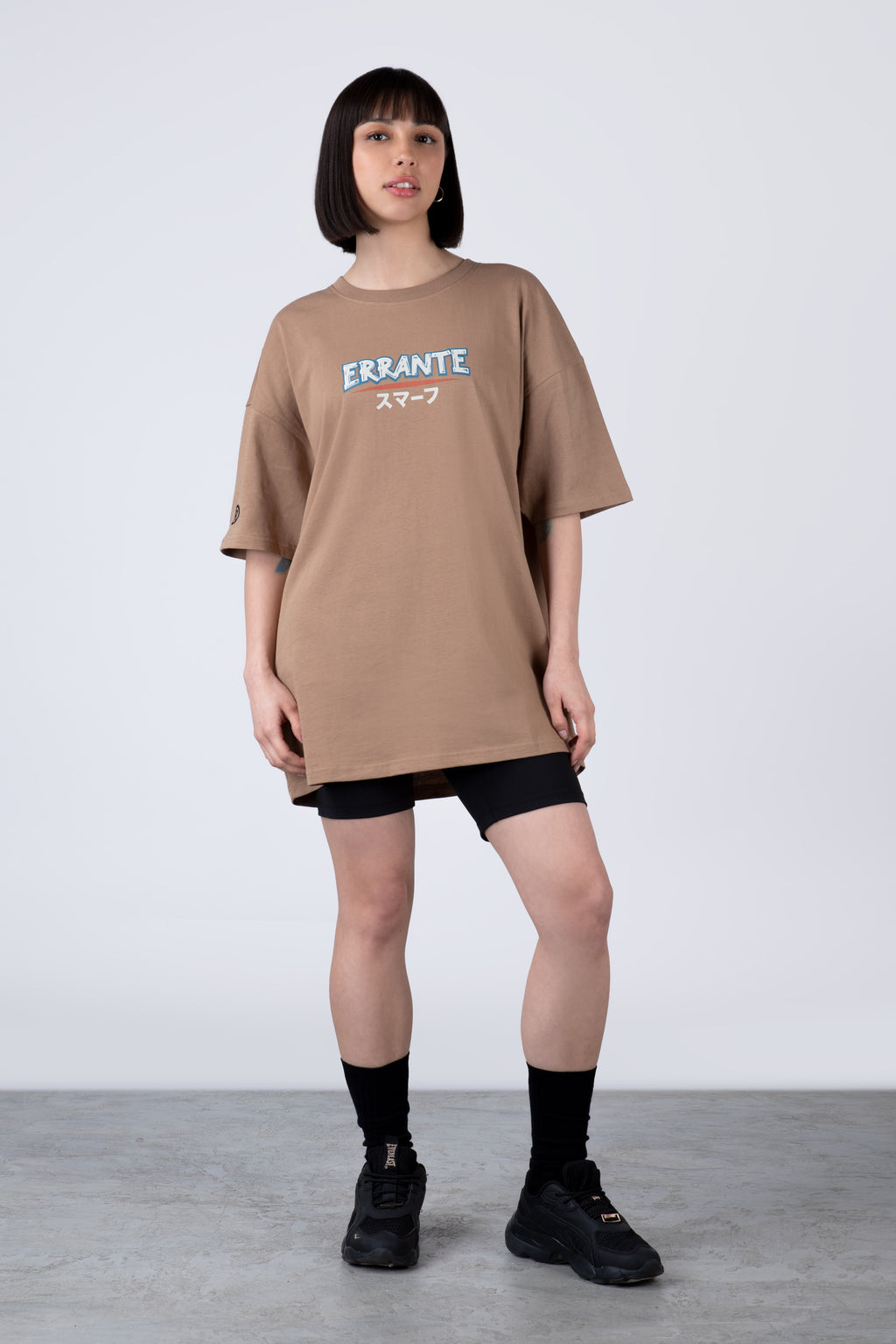 Polera Manga Corta Pitufos Gargattack Beige