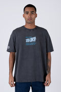 Polera Manga Corta Pitufos Scape Gris