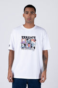 Polera Manga Corta Pitufos Thecrew Blanco