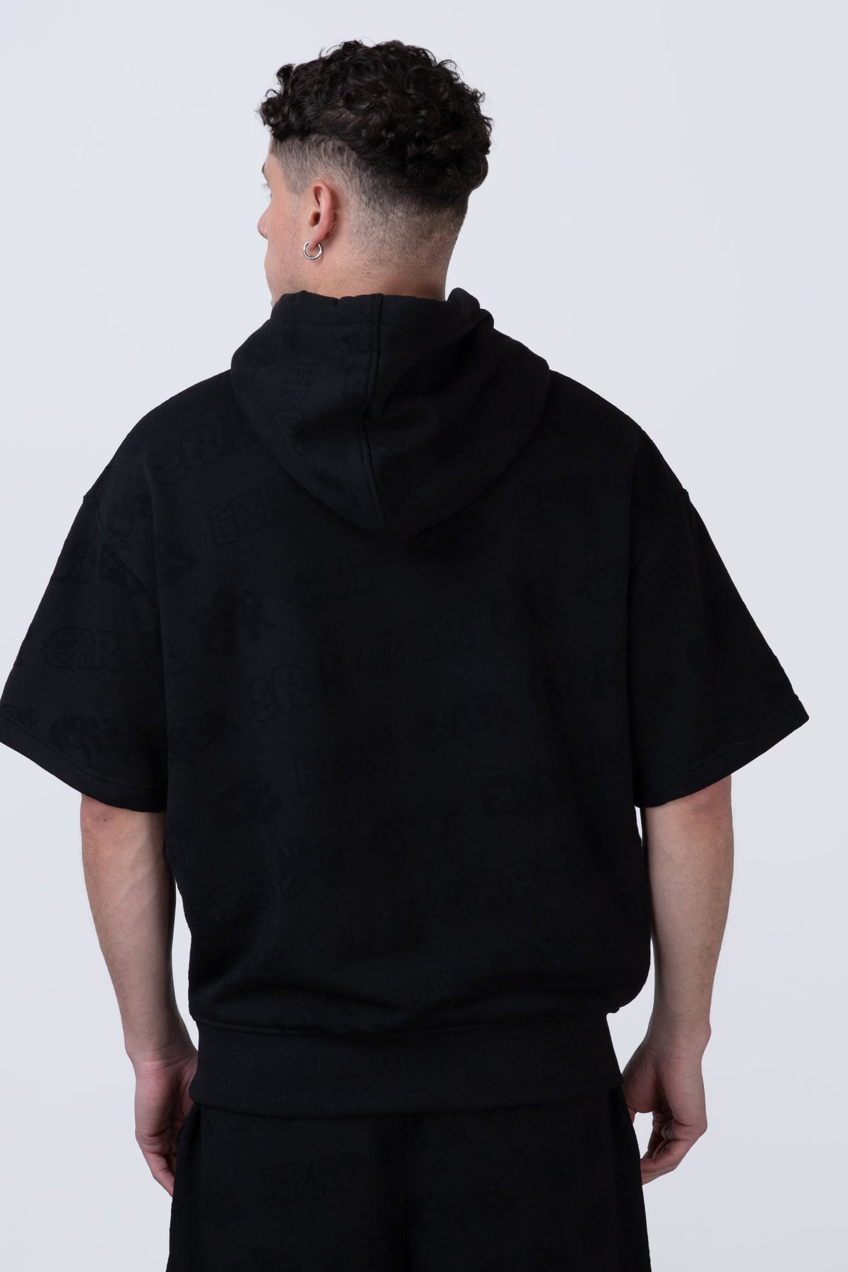 Poleron Hood Manga Corta Trilogydah Negro