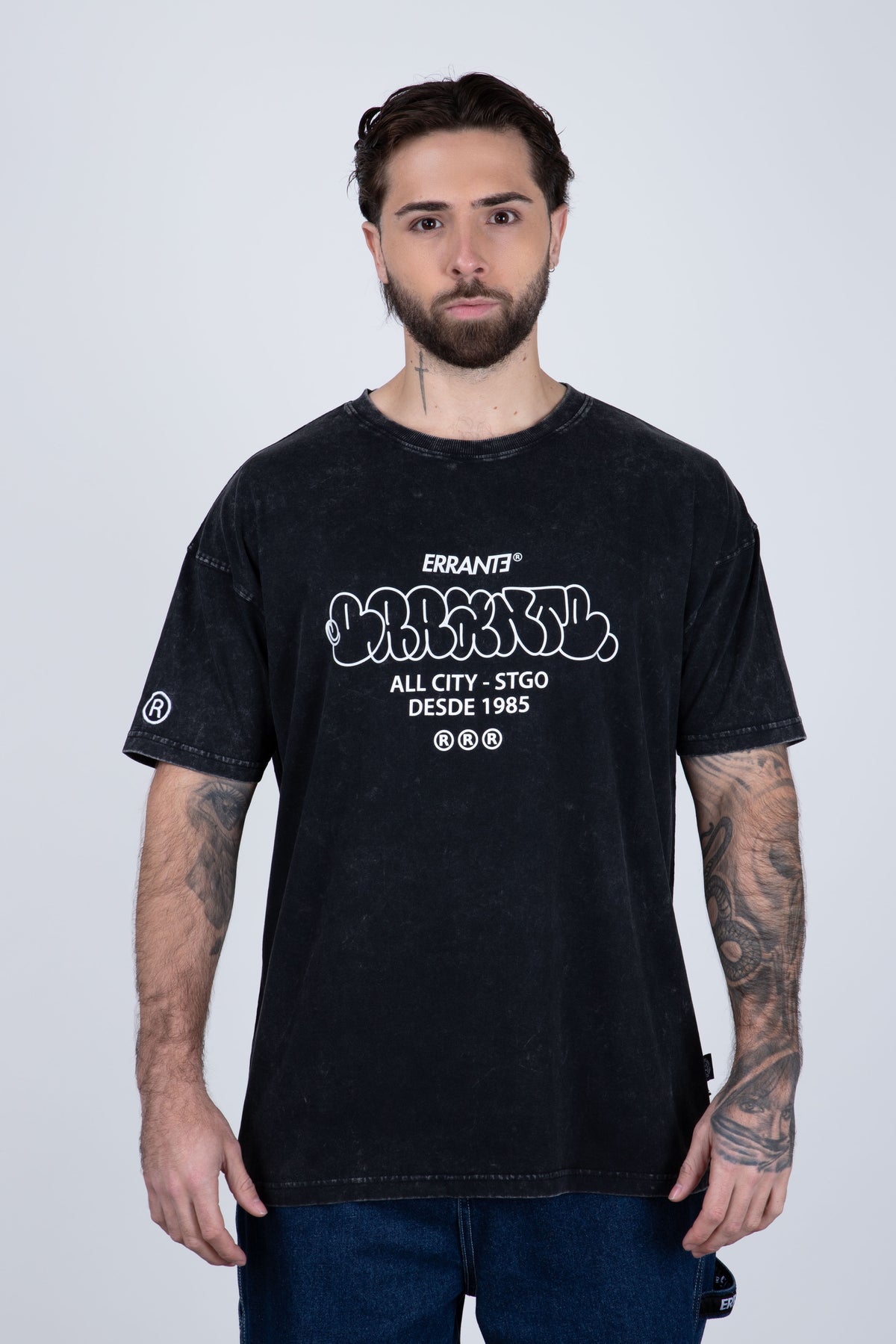 Polera Manga Corta Graffo Gris