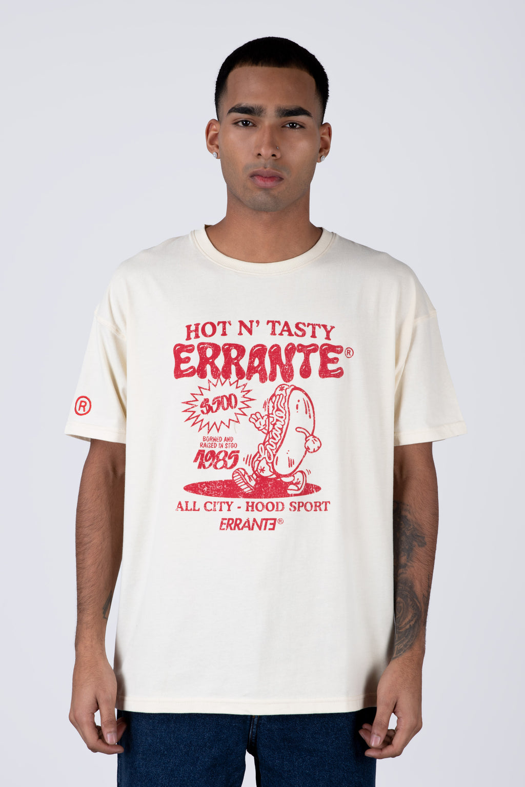 Polera Manga Corta Streetdog Beige