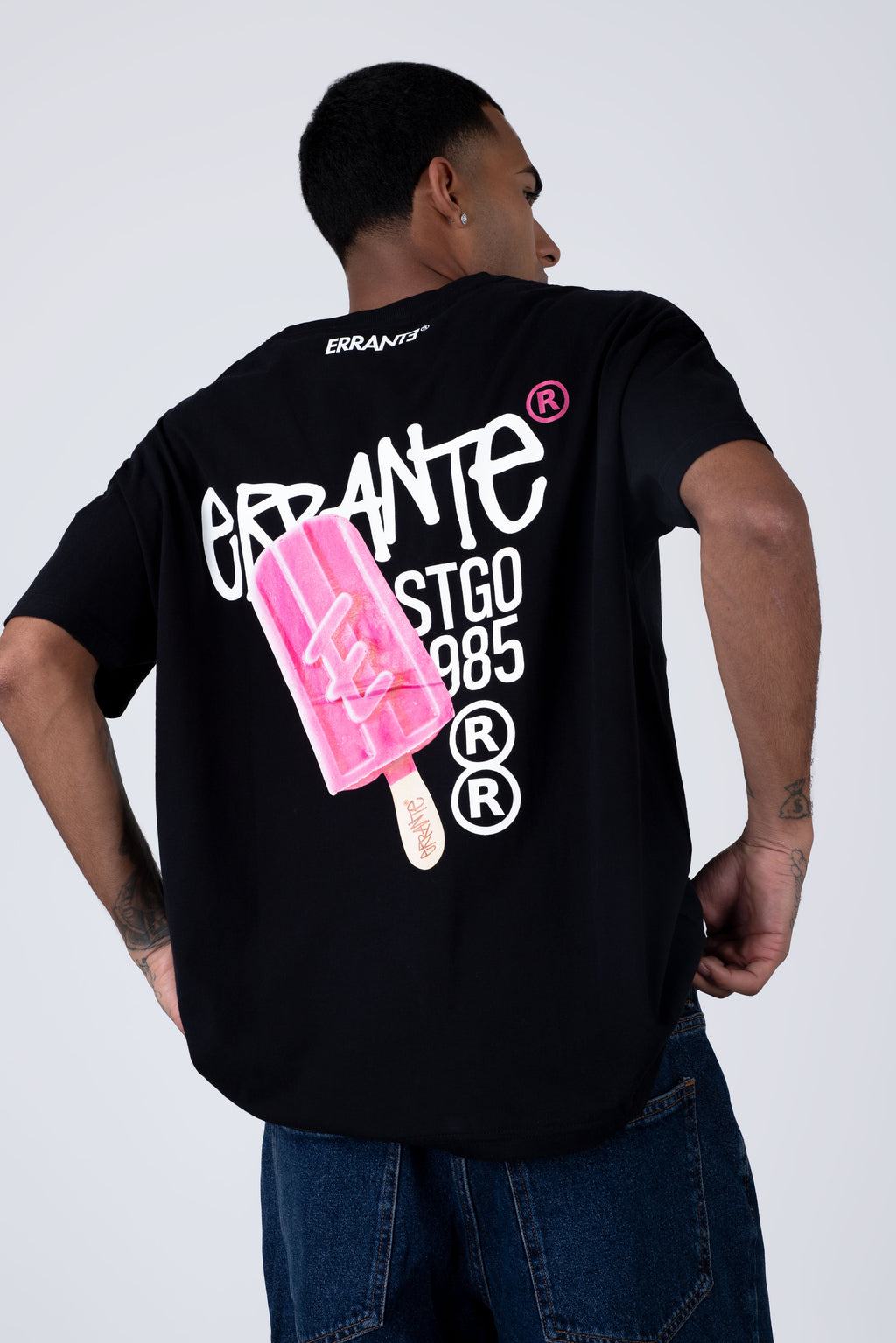Polera Manga Corta Ecream Negro