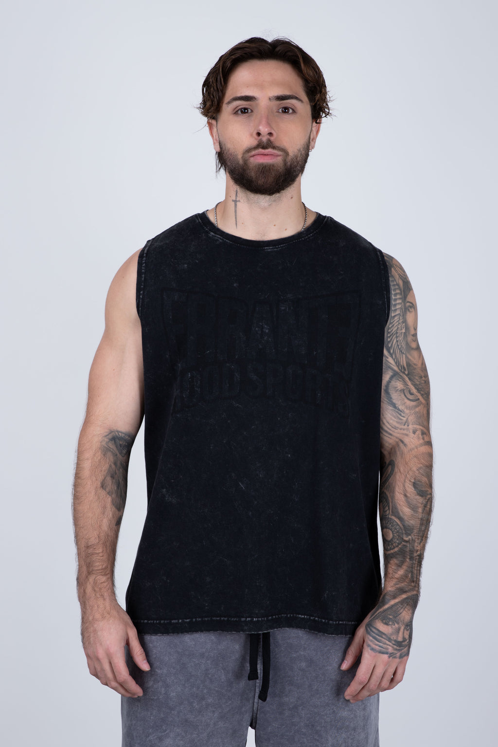 Polera Sin Manga Frontlever Gris