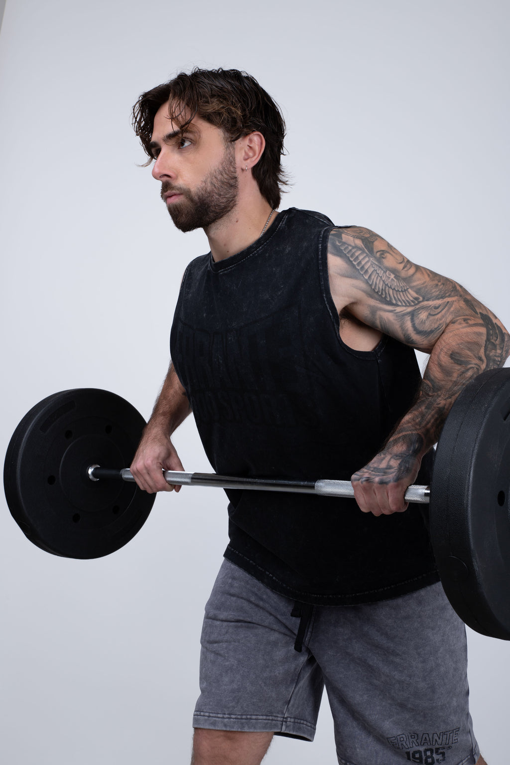 Polera Sin Manga Frontlever Gris