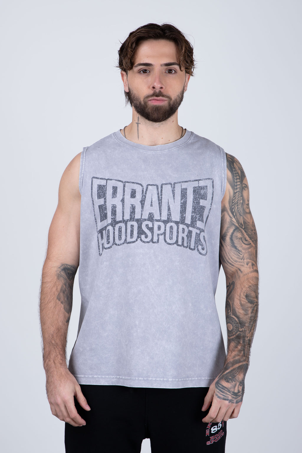 Polera Sin Manga Frontlever Gris