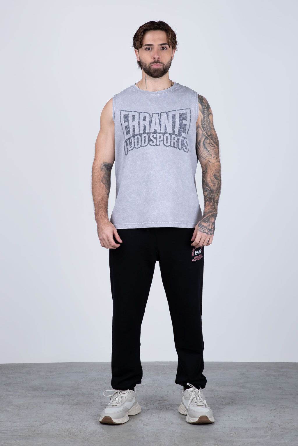 Polera Sin Manga Frontlever Gris