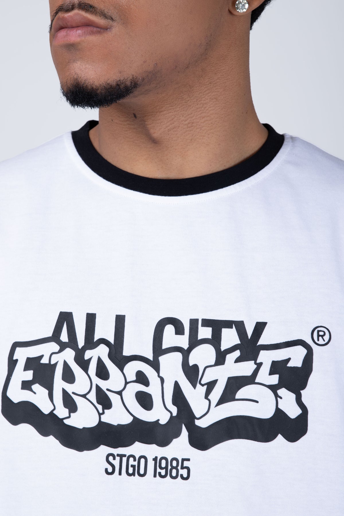 Polera Manga Corta Mentioned Blanco