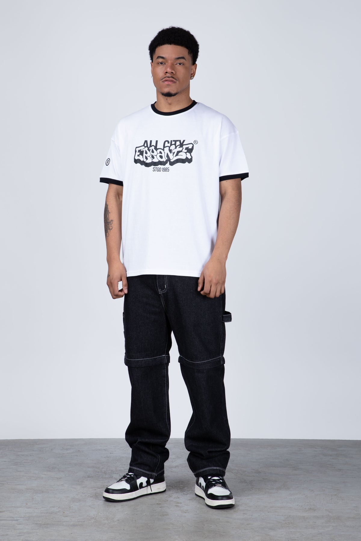 Polera Manga Corta Mentioned Blanco